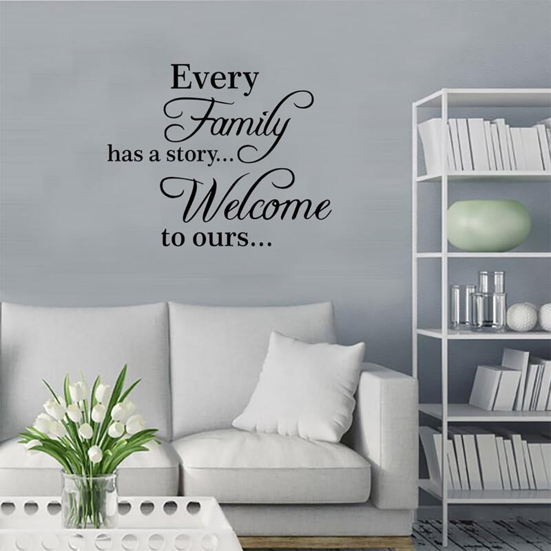 

Slogan Graphic Wall Sticker, Black and white