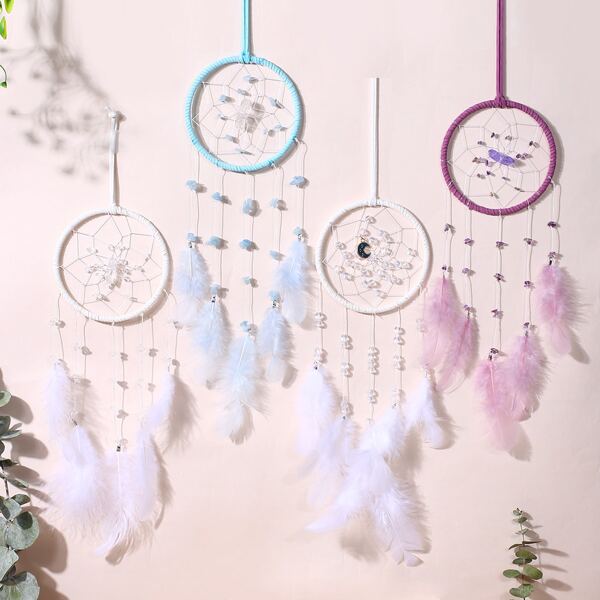 

1pc Feather Decor Dream Catcher