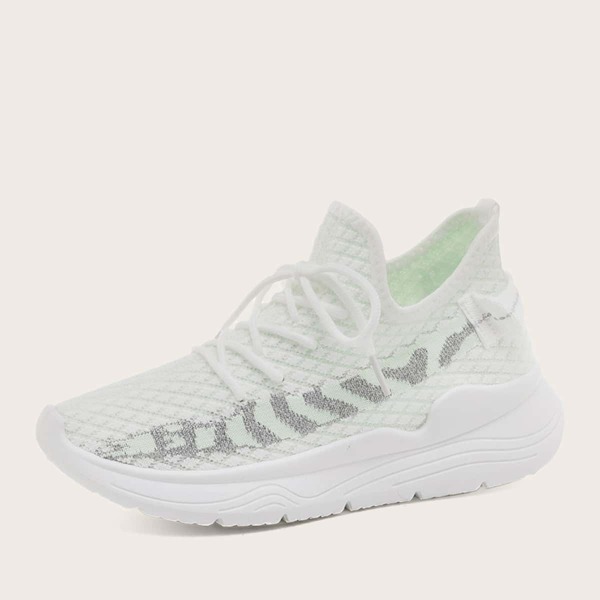 

Lace-up Front Low Top Sneakers, Green