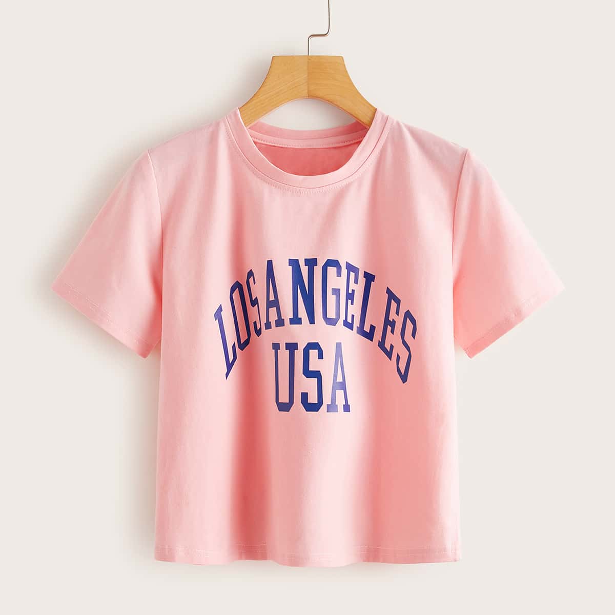 

Letter Graphic Pink Tee