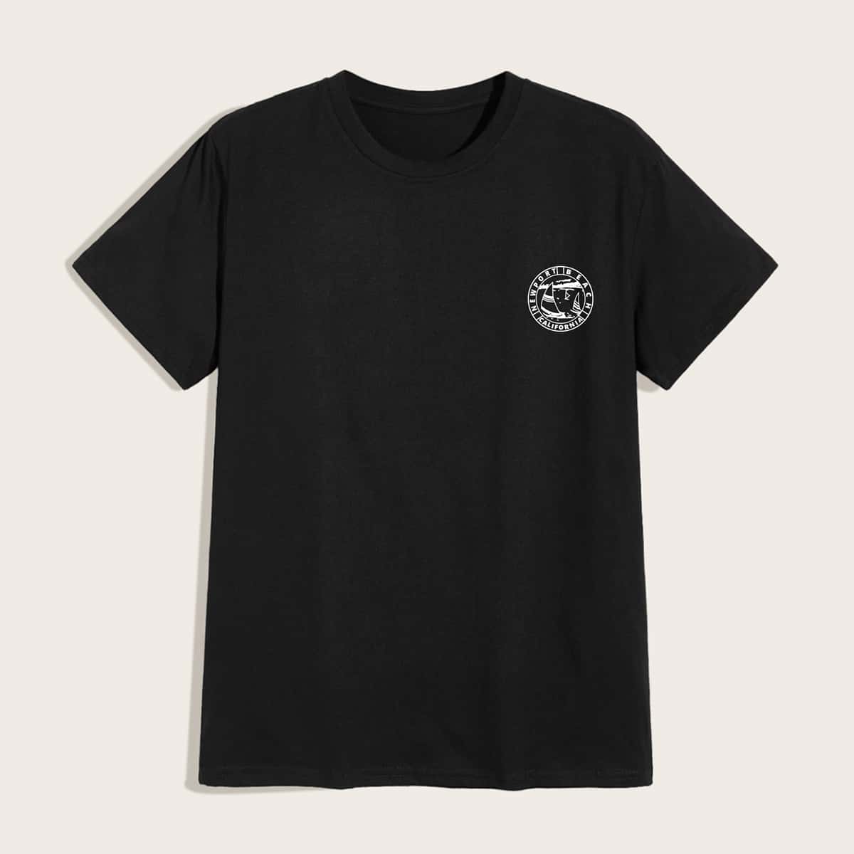 

Guys Graphic Print Tee, Black