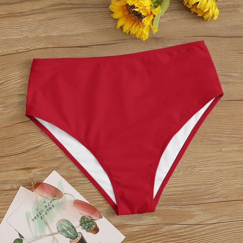 

High Waist Swimming Panty, Red