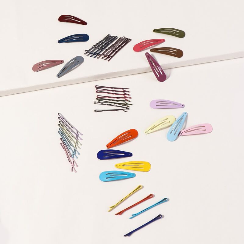

44pcs Colorful Hair Clip & Bobby Pin, Multicolor