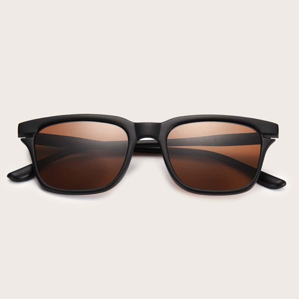

Square Frame Sunglasses With Case, Brown