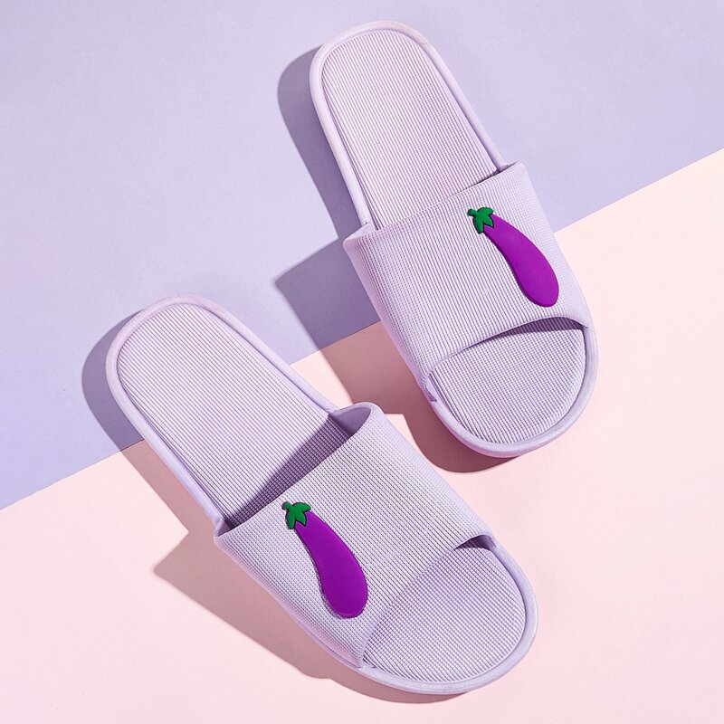 

Eggplant Open Toe Sliders, Purple