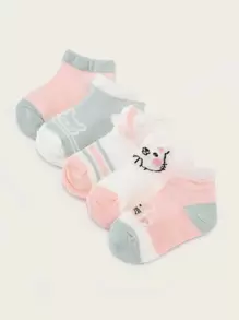 5對嬰兒卡通圖案襪子 - 彩色 - 查看 1