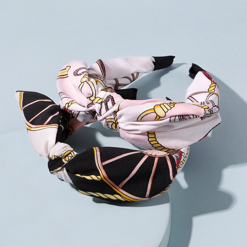 

2pcs Floral Pattern Hair Hoop, Multicolor