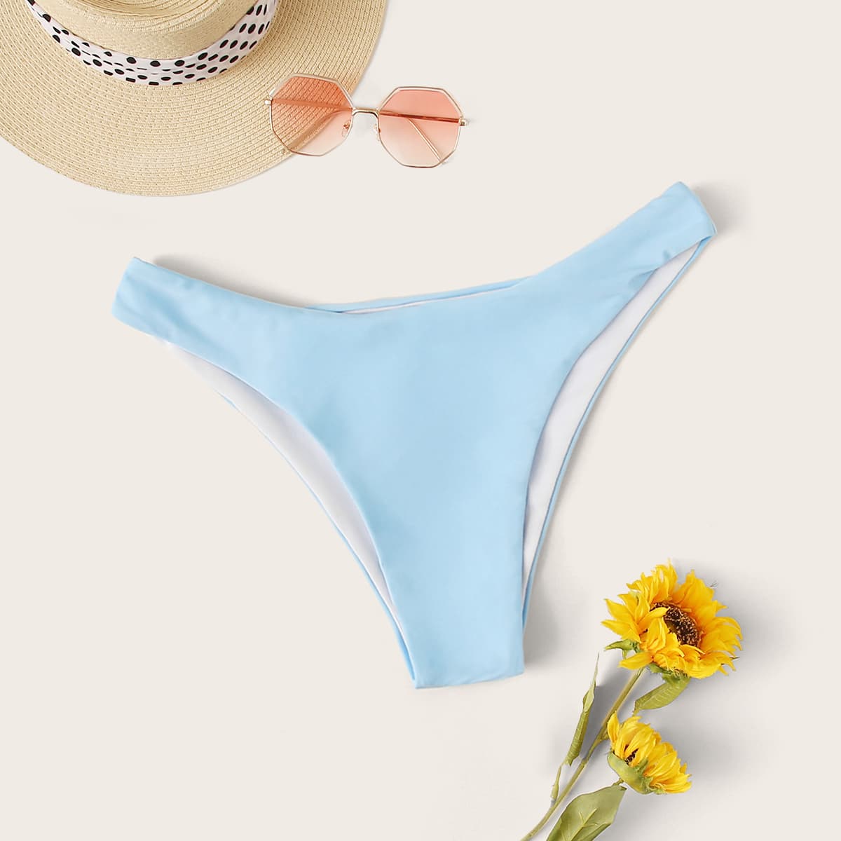 

Solid Cheeky Bikini Panty, Blue