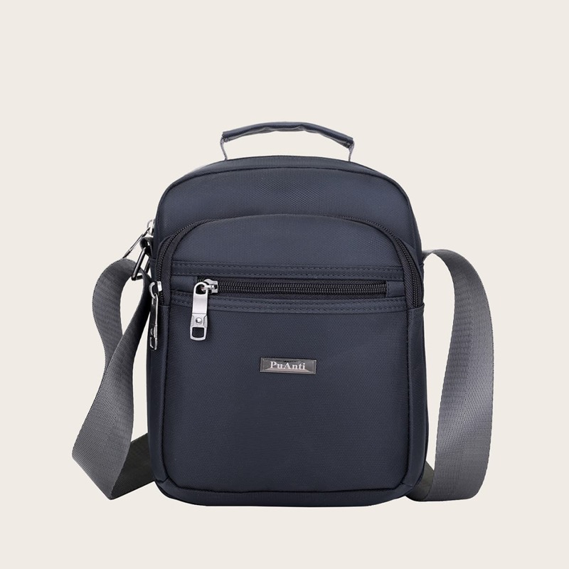 

Guys Zipper Front Satchel Bag, Navy