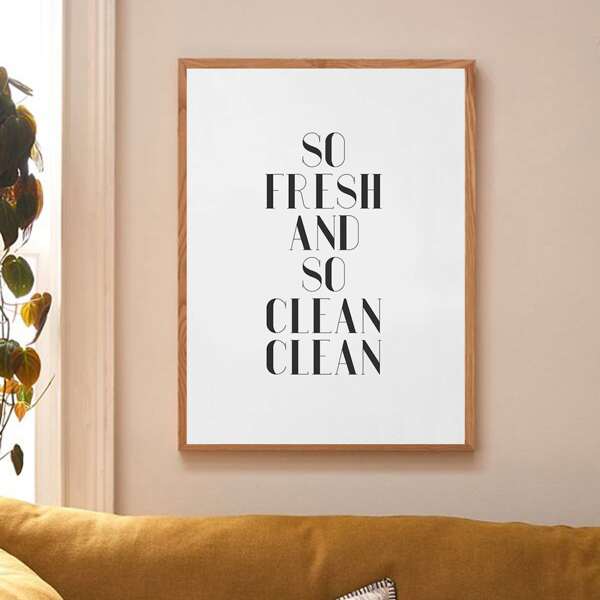 

Slogan Graphic Wall Print Without Frame, Black and white