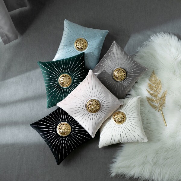 

1pc Incense Burner Decor Cushion Cover Without Filler, Multicolor