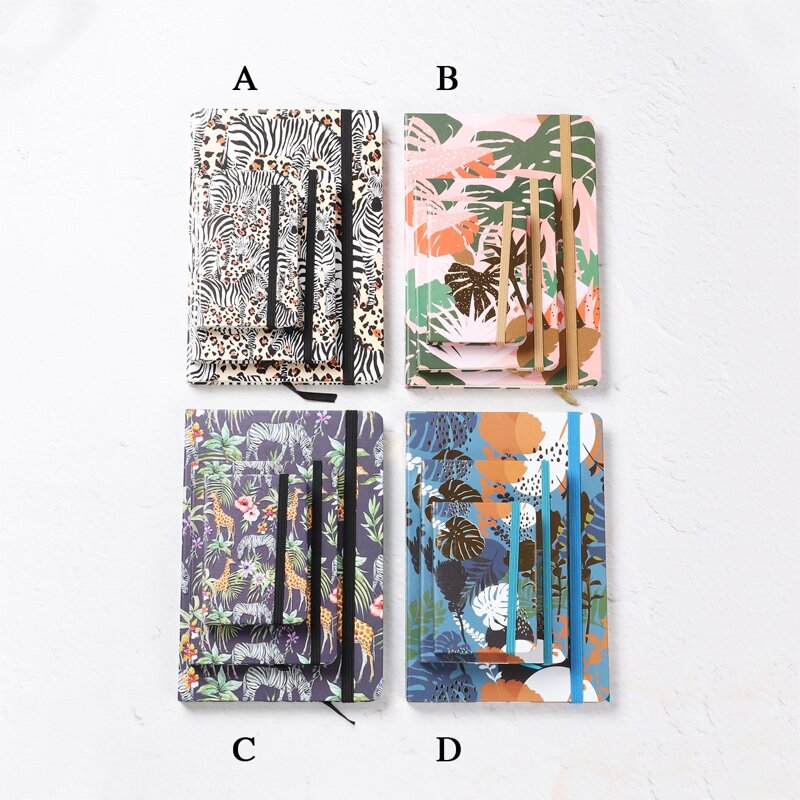 

3pcs Tropical Leaf Print Notebook
