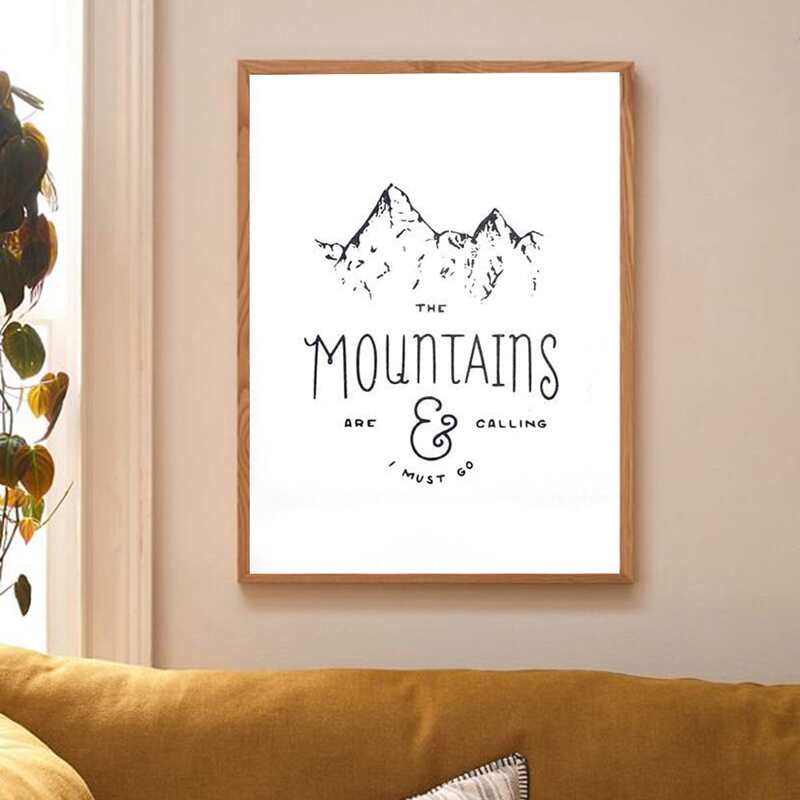 

Mountain Print Wall Print Without Frame
