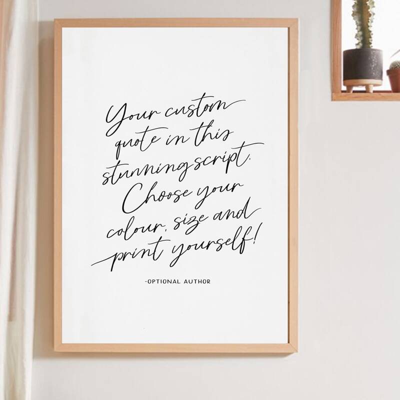 

Slogan Graphic Wall Print Without Frame