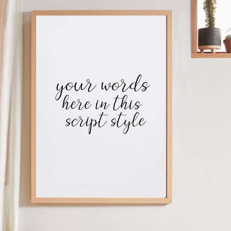 

Slogan Graphic Wall Print Without Frame