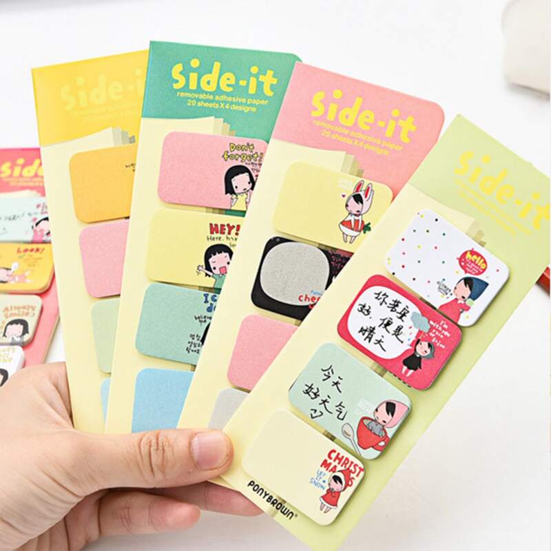 

2packs Cartoon Graphic Random Sticky Note, Multicolor