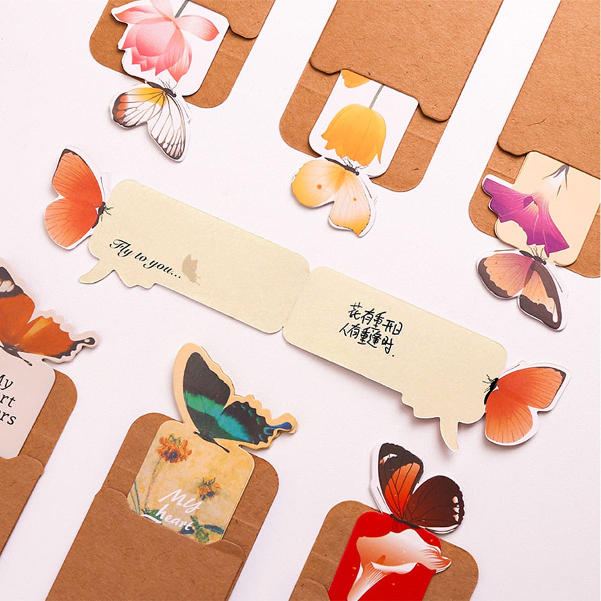 

2pcs Butterfly Shaped Random Bookmark, Multicolor