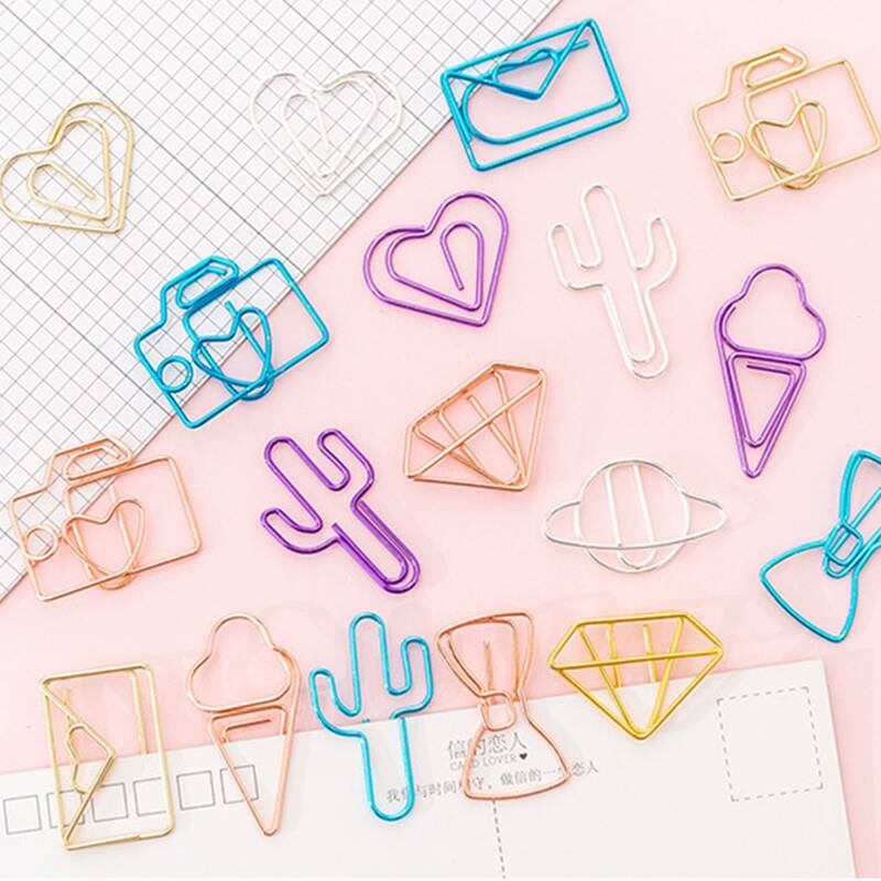 

1pc Mixed Shaped Random Paper Clip, Multicolor