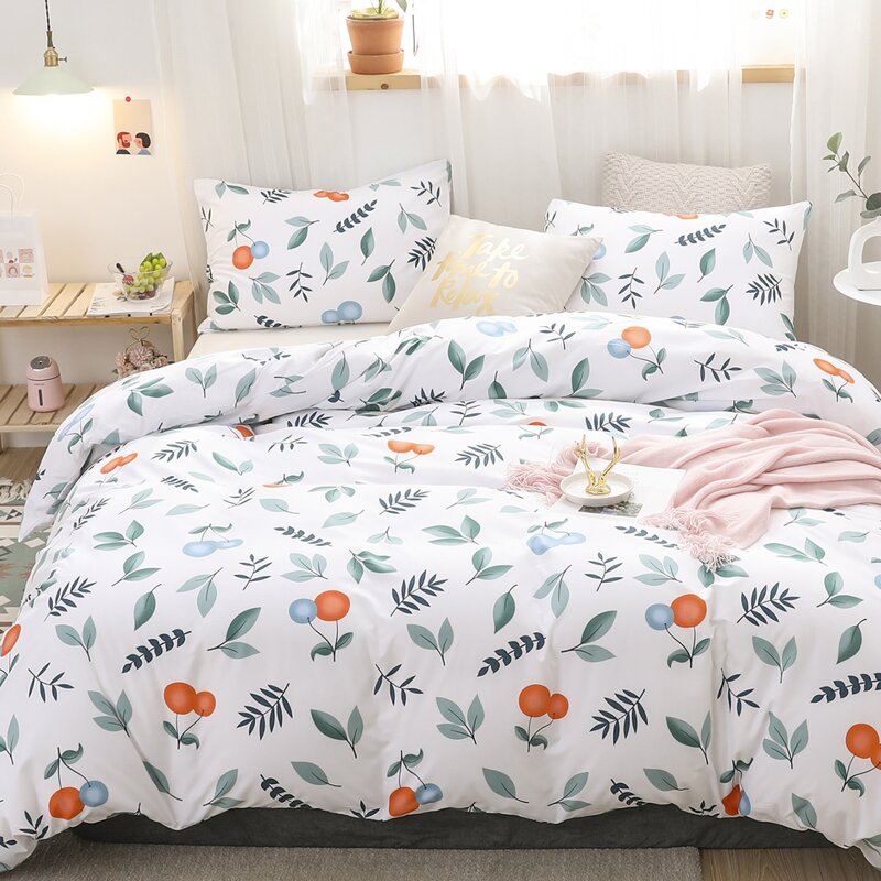 

Leaf Print Bedding Sets Without Filler, Multicolor