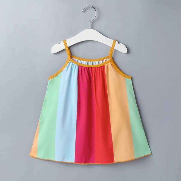 

Baby Girl Colorblock Cami Dress, Multicolor