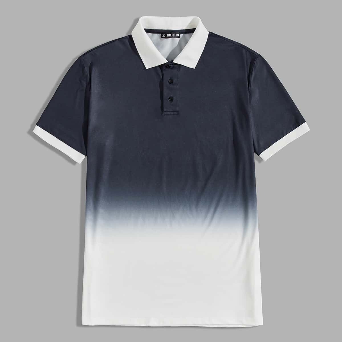 

Guys Ombre Short Sleeve Polo Shirt, Multicolor