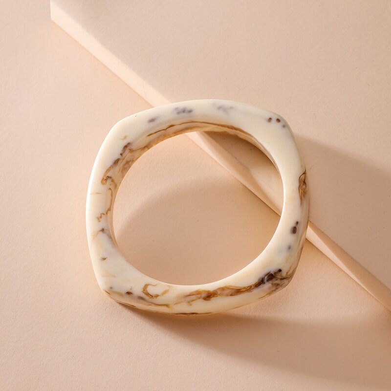

1pc Hollow Out Round Bracelet, Beige