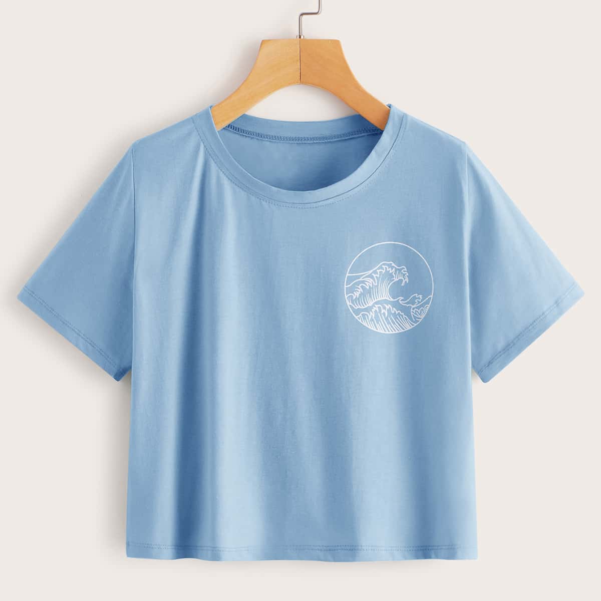 

Wave Graphic Blue Tee