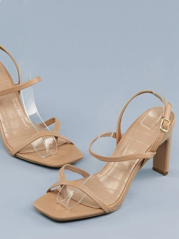 square toe slingback heels