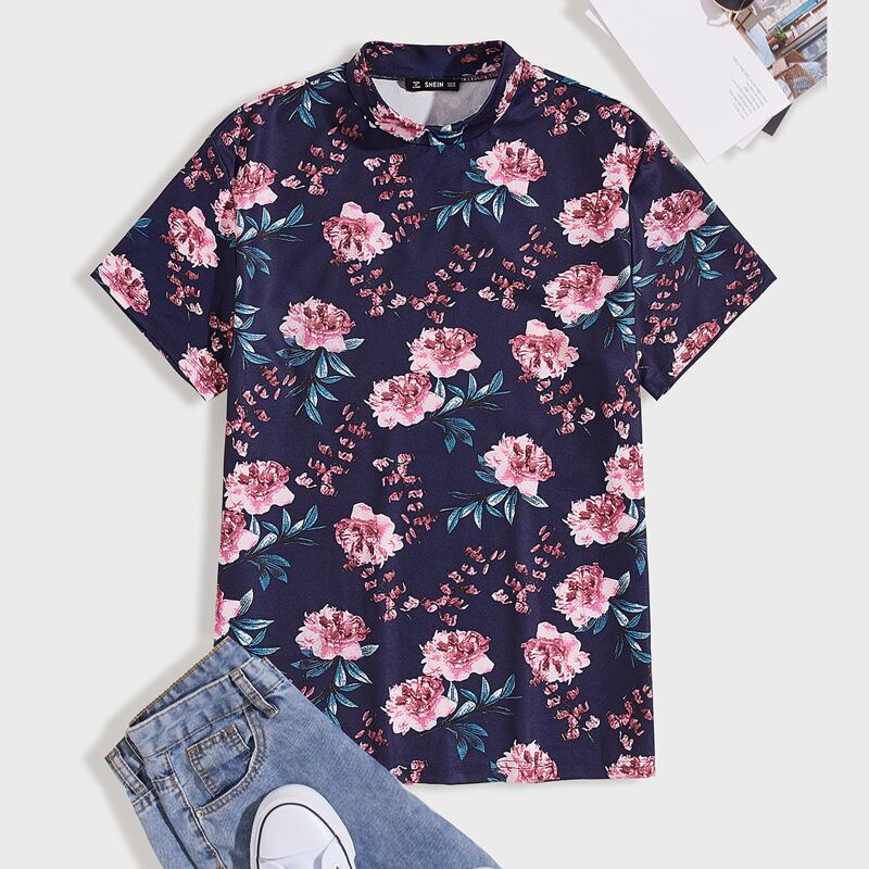 

Guys Floral Print Top, Multicolor