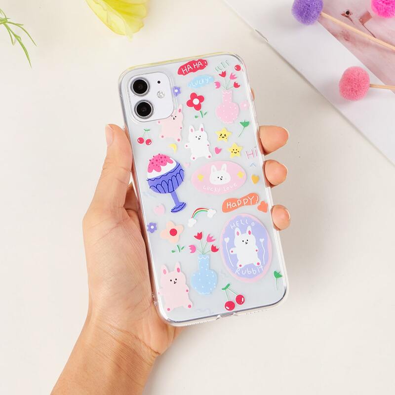 

Cartoon Rabbit iPhone Case, Multicolor