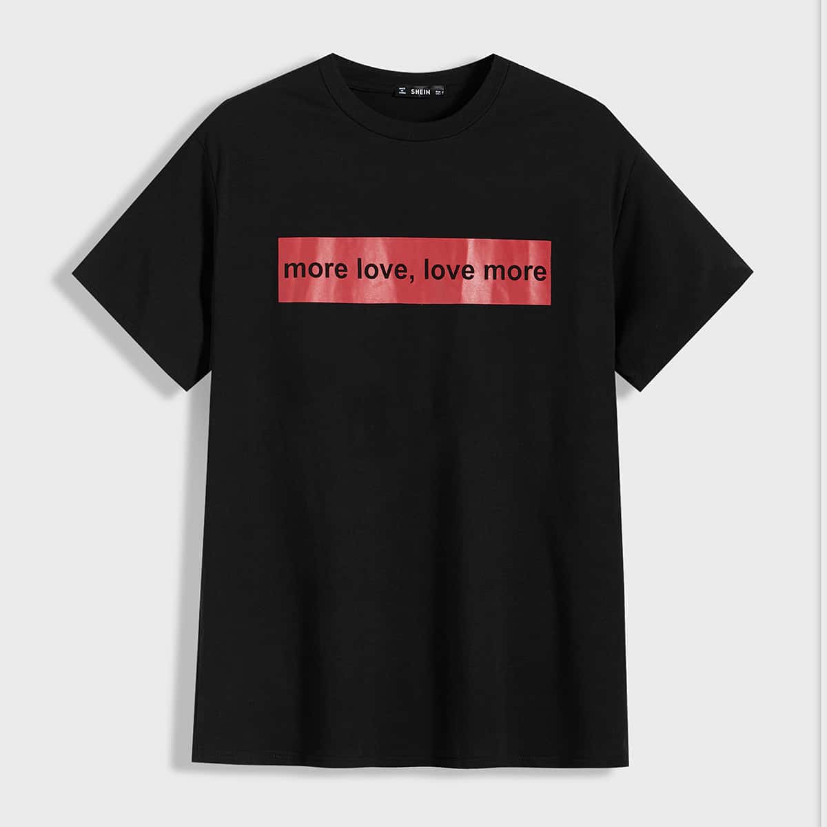 

Guys Slogan Graphic Top, Black