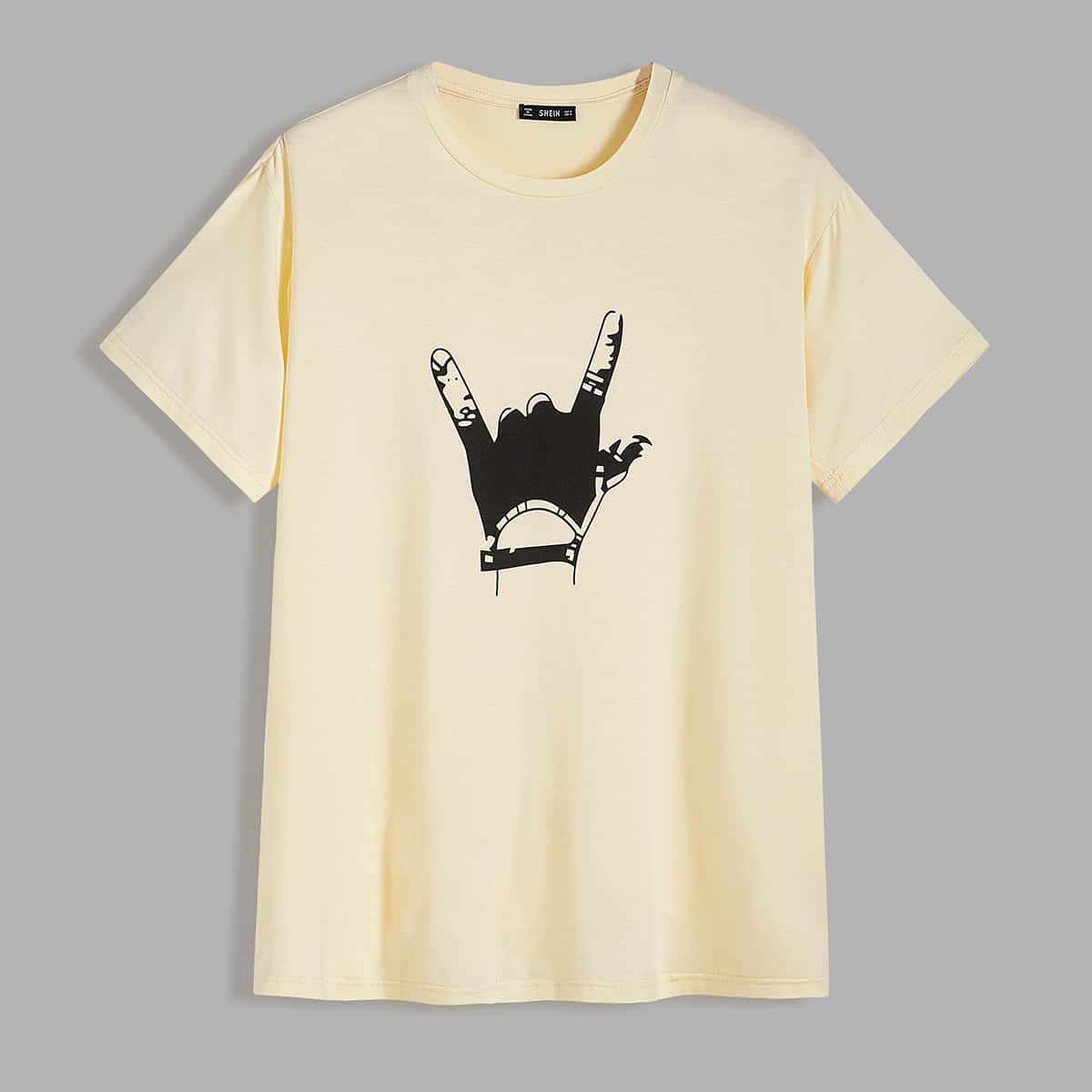 Guys Gesture Print Top, Beige