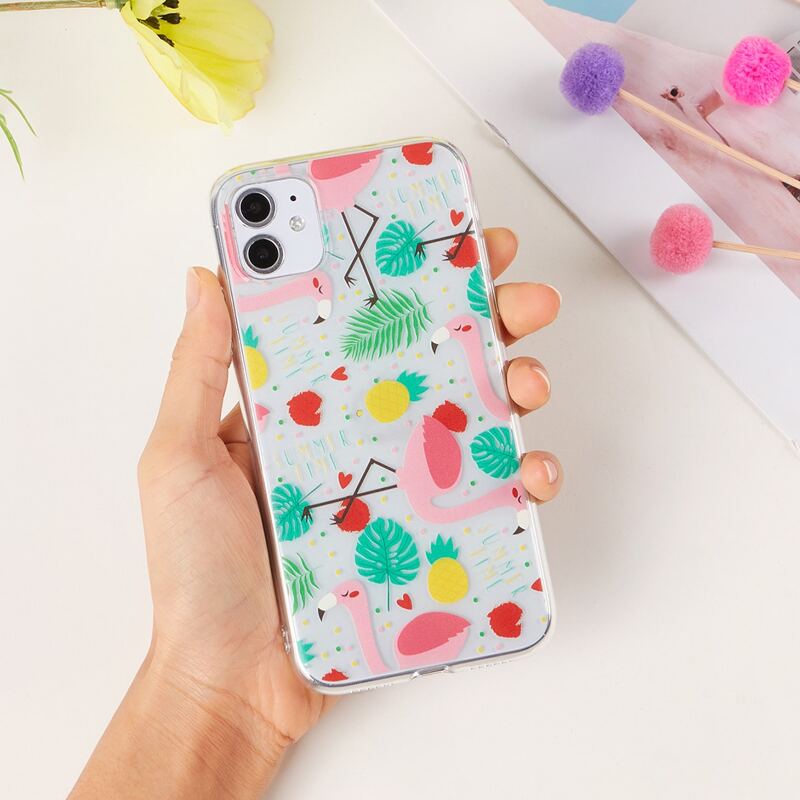 

Flamingo Clear iPhone Case, Multicolor