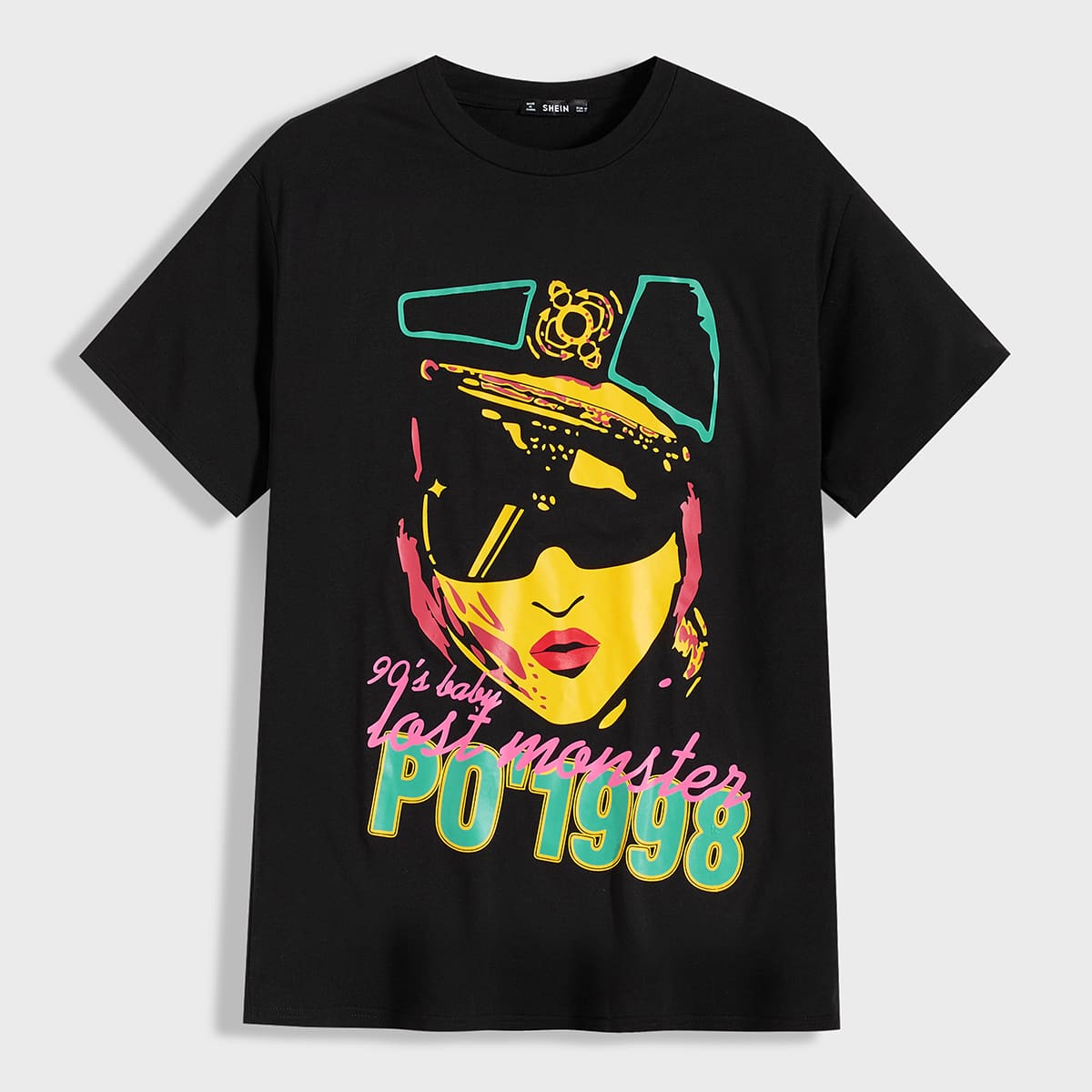 

Guys Letter and Figure Graphic Tee, Black