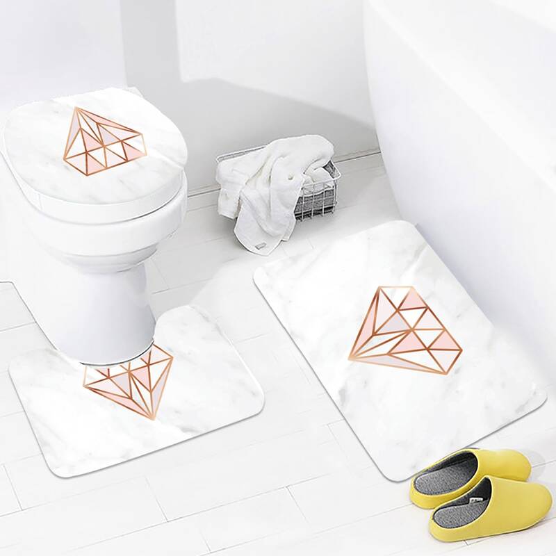 

3pcs Pineapple Print Closestool Carpet, Multicolor