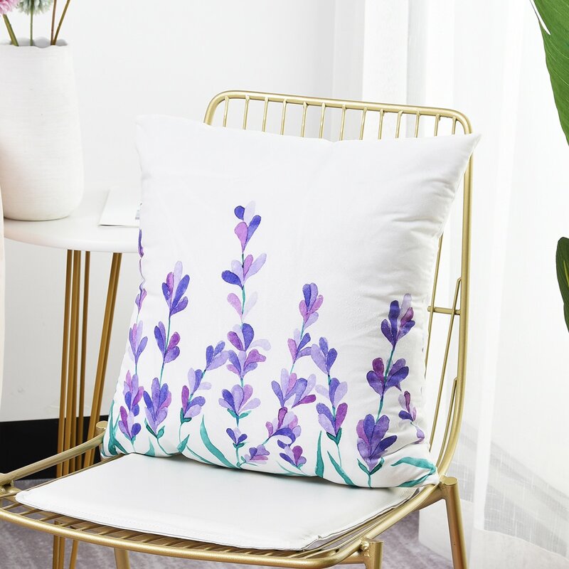 

Flower Print Cushion Cover Without Filler, Multicolor