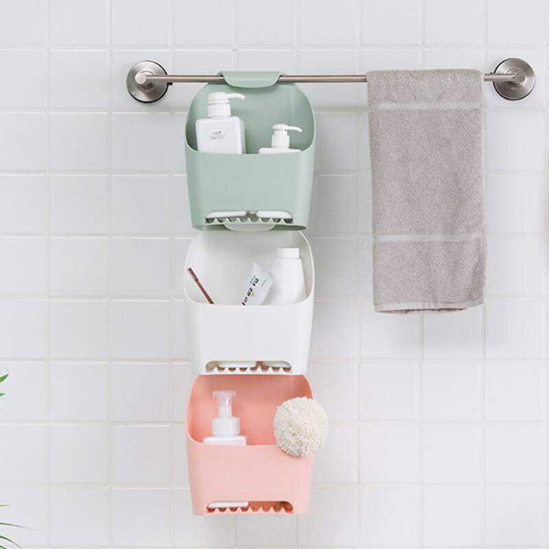 

1pc Solid Hanging Storage Box, Multicolor