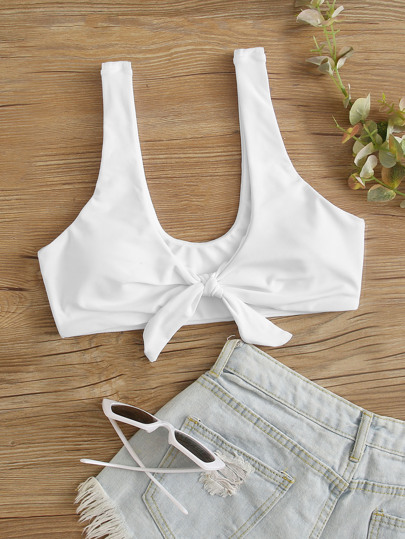 Knot Front Bikini Top