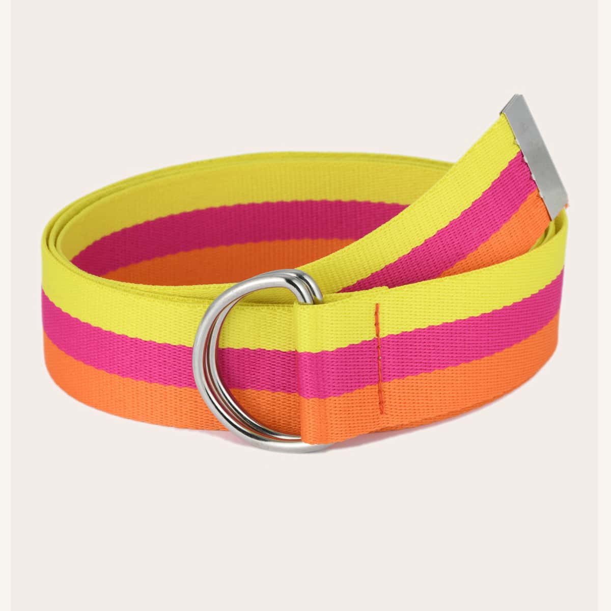 

Colorful Striped Pattern Tape Belt, Multicolor
