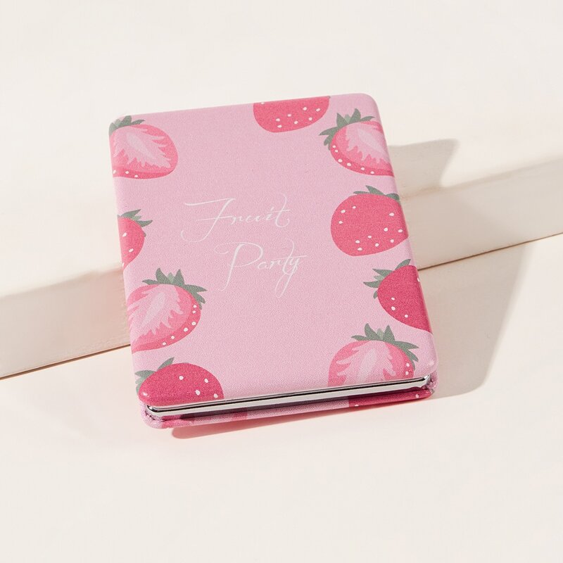 

Strawberry Pattern Folding Mirror, Pink