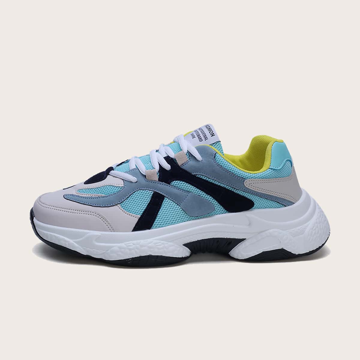 

Guys Lace-up Front Mesh Panel Sneakers, Green