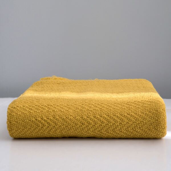 

1pc Knitted Tassel Blanket, Multicolor