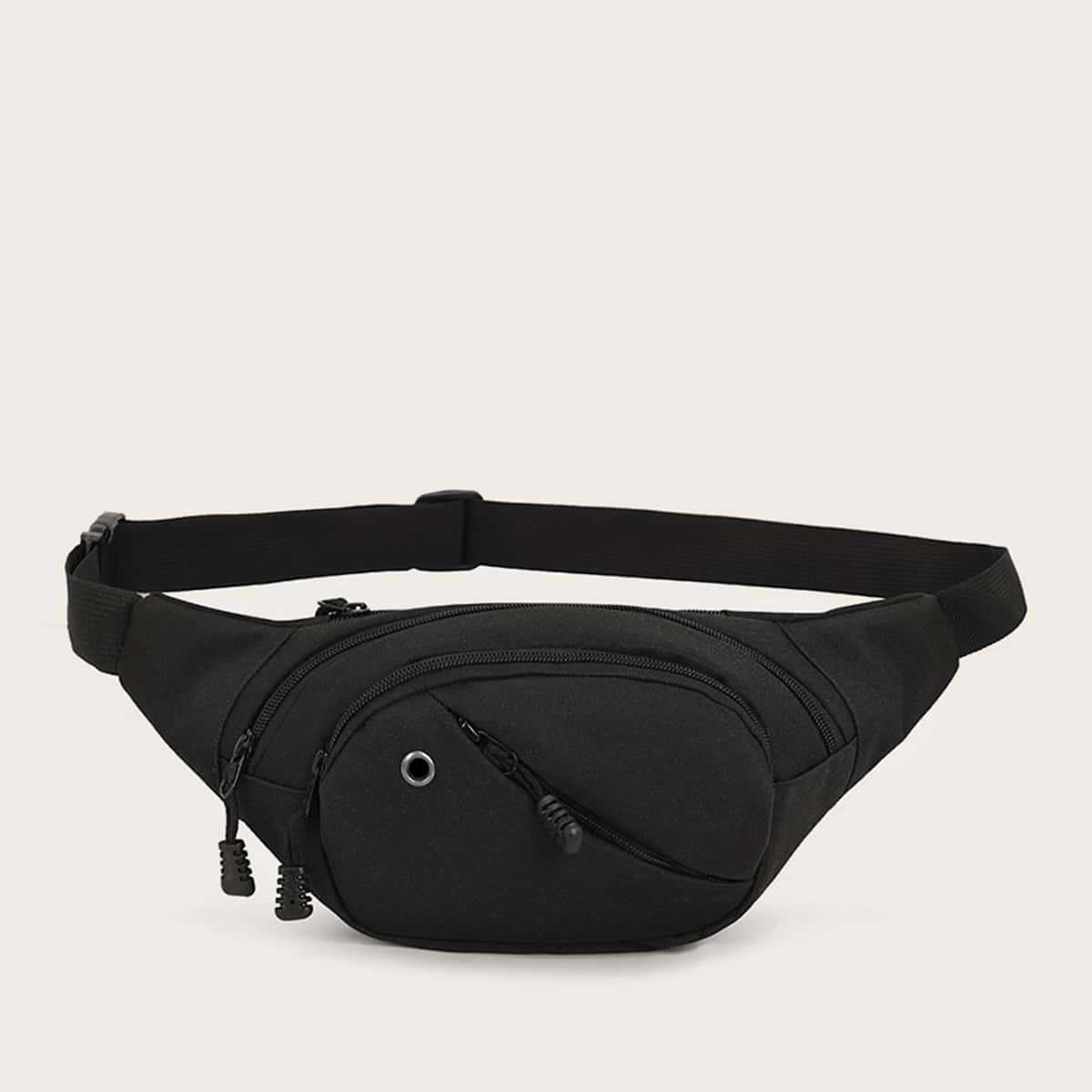 

Guys Minimalist Fanny Pack, Black