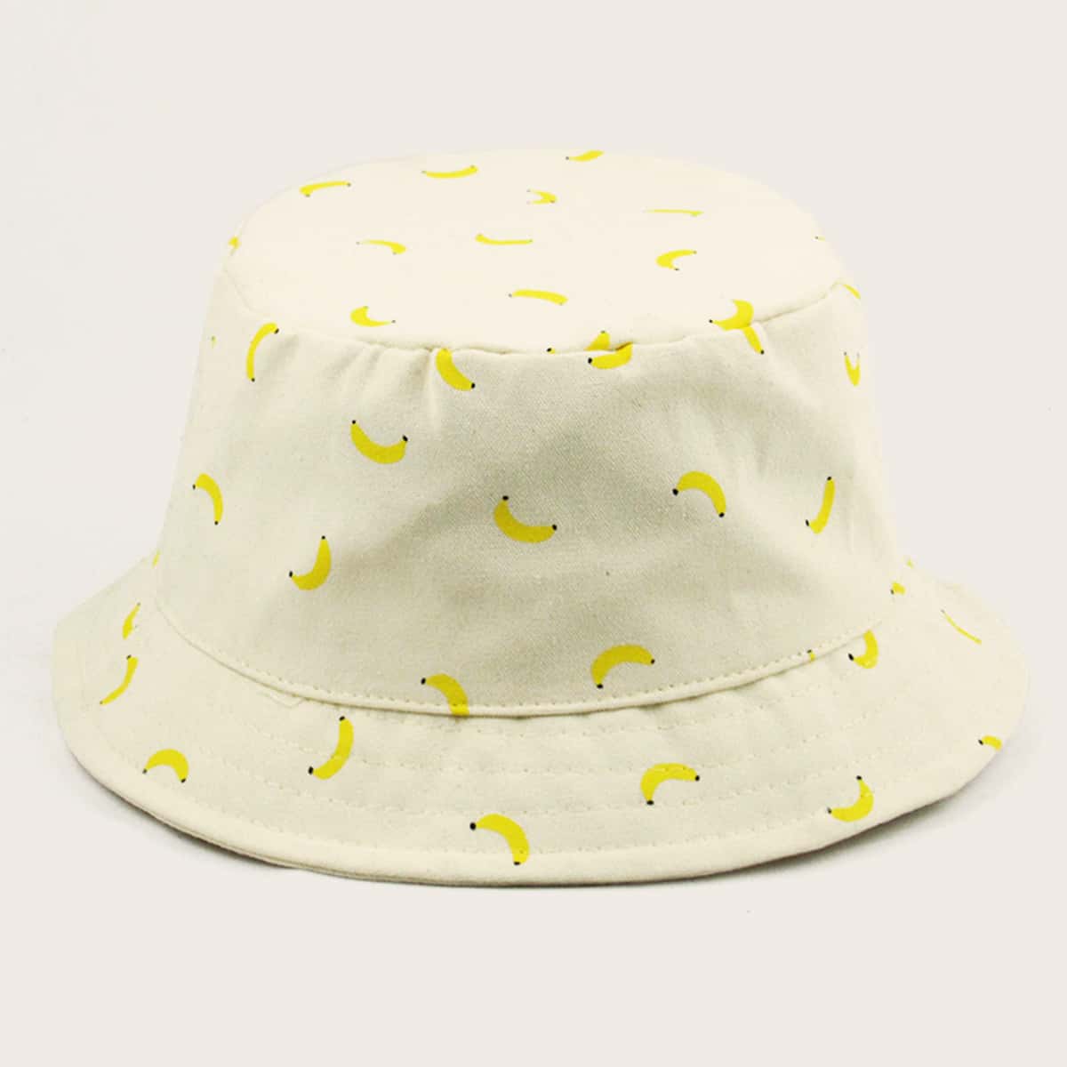 

Guys Banana Pattern Bucket Hat, Beige