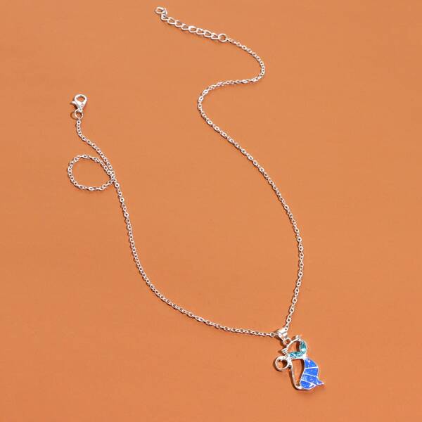 

Ожерелье с подвеской кота 1шт, Многоцветный