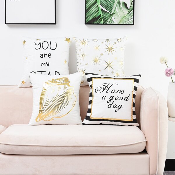 

Hot Stamping Pattern Cushion Cover Without Filler, Multicolor