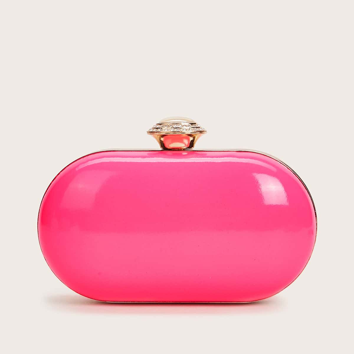 

Clip Top Clutch Bag, Pink