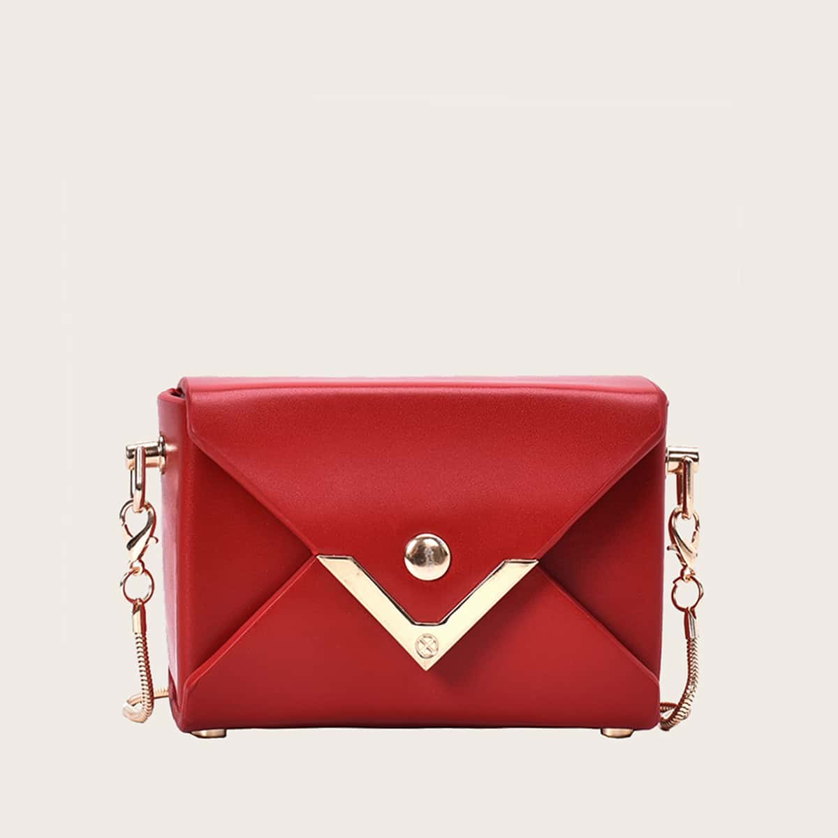 

Mini Chain Crossbody Bag, Red