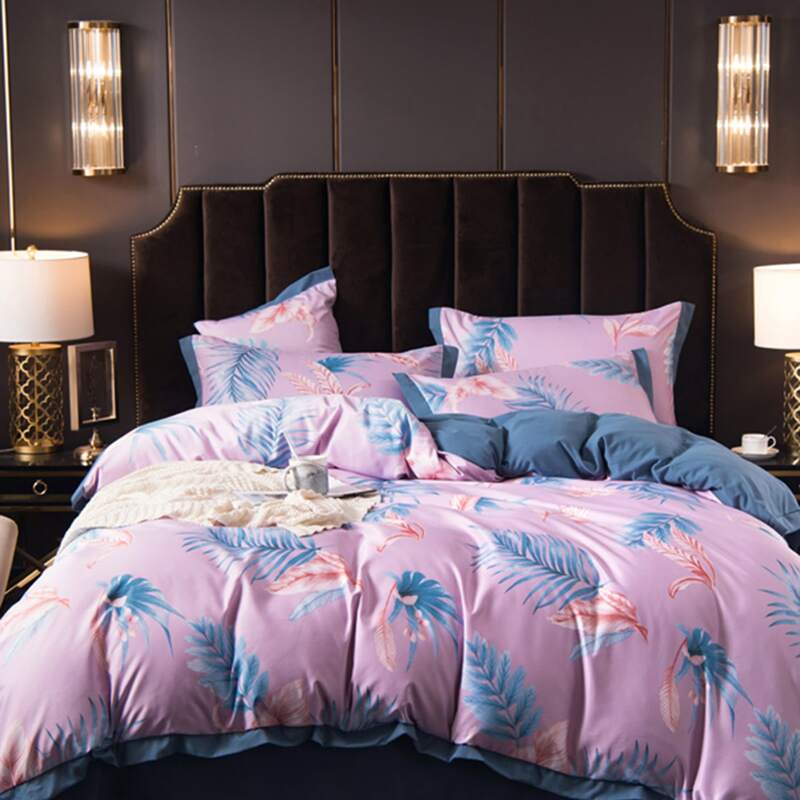 

Leaf Print Bedding Sets Without Filler, Multicolor