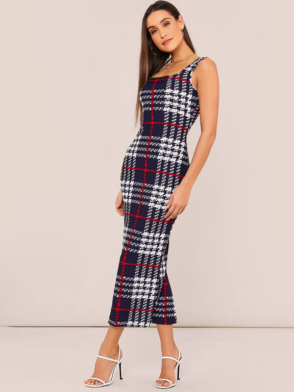 shein tartan dress